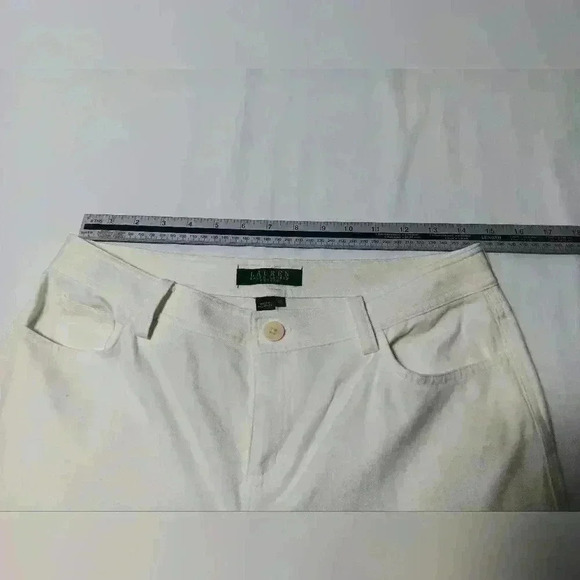 Lauren Ralph Lauren Off white, straight  leg pants. Ladies size 6P - Picture 4 of 6